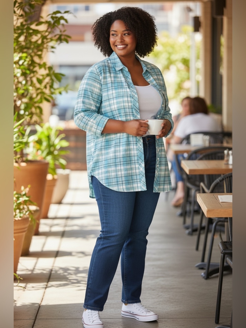 Torrid Lizzie Plaid Button-Down Shirt